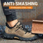 ⁦EOCENE Men’s Safety Work Steel Toe Anti-Smash Anti-Puncture Work Shoes – אוקסין נעלי עבודה⁩ – תמונה ⁦2⁩